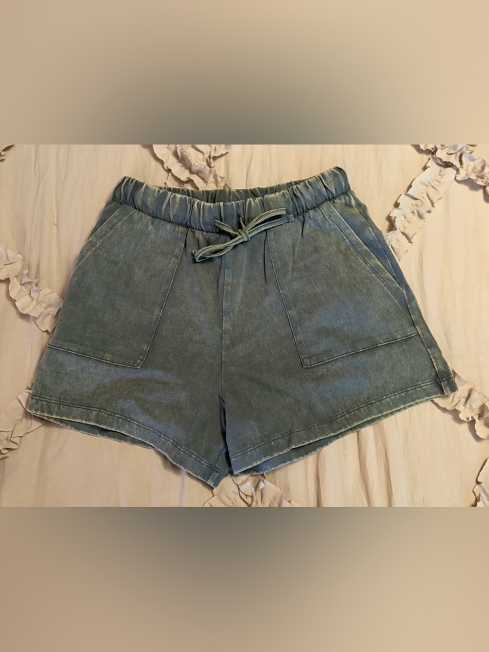 Zenana Outfitters NWOT Mineral  Washed Charcoal Top & Short Set Size S - Picture 8 of 11